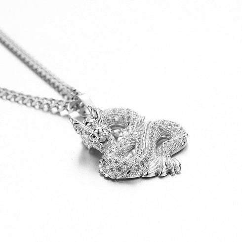 Gold/Silver Dragon Pendant Necklace