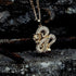 Gold/Silver Dragon Pendant Necklace