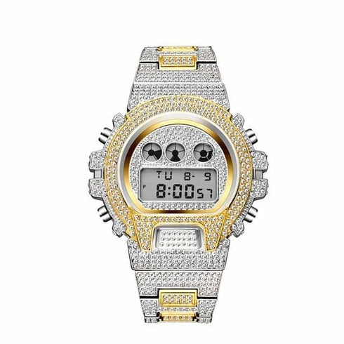 Iced Out G-Shock Style Digital Watch