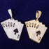 Gold/Silver Poker Card Bling Chain