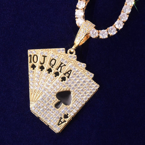 Gold/Silver Poker Card Bling Chain