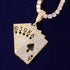 Gold/Silver Poker Card Bling Chain