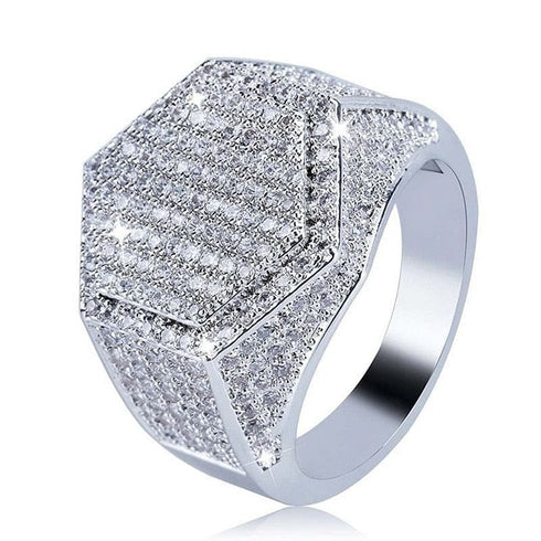 Gold/Silver Poly Geometric Ring