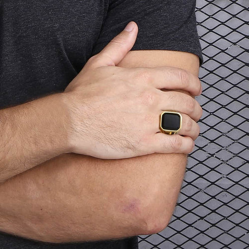 Gold/Silver Rock Punk Ring