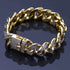 Gold/Silver/Rose Gold 3 Tone Bling Cuban Chain Bracelet