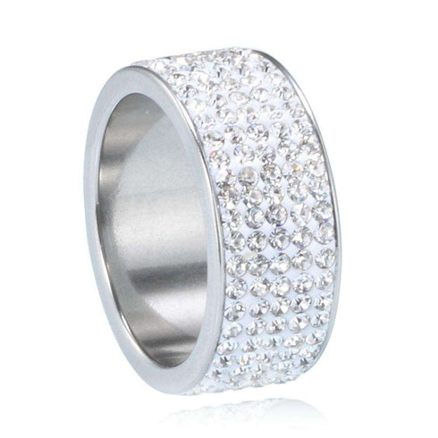 Gold/Silver Thick Band Bling Ring
