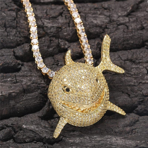 Shark 6IX9INE Bling Pendant Necklace
