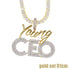 Young CEO Two Tone Iced Pendant Necklace