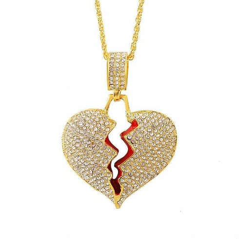 VVS Jewelry Broken Heart Pendant