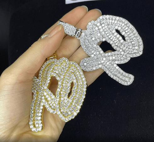 VVS Jewelry XO Cuban Chain Pendant Necklace