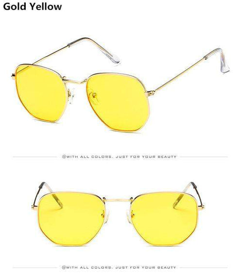 Jumpan Metal Square Frame Sunglasses