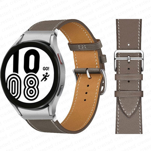Two-Tone Leather Watch Strap for Smart Watches