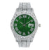 Fully Iced Out Silver Colored Dial Men's Classic Watch