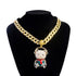 Grizzly Iced Bear Tennis + Cuban Chain Choker Set