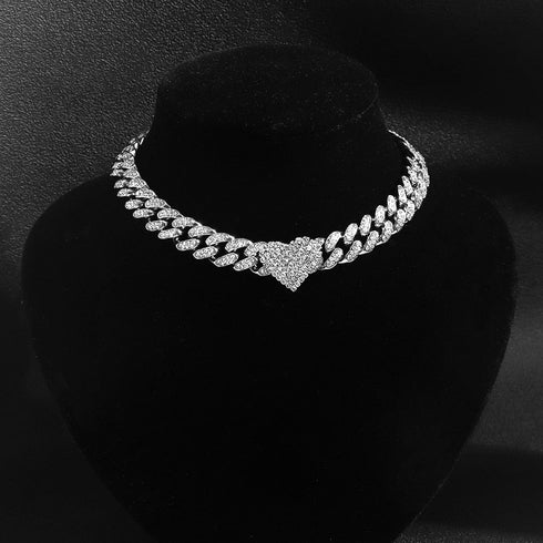 Miami Heart Cuban Chain and FREE Bracelet Bundle