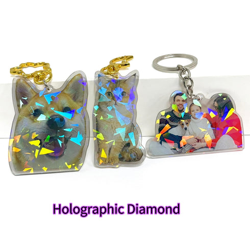 Holographic Custom Photo Keychain