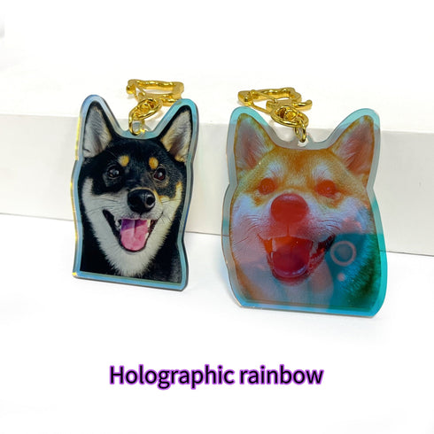 Holographic Custom Photo Keychain