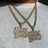 Hustle or Be Broke Diamond Statement Pendant Chain
