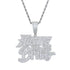 Hustle or Be Broke Diamond Statement Pendant Chain