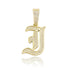 VVS Jewelry Old English Initial Pendant Necklace