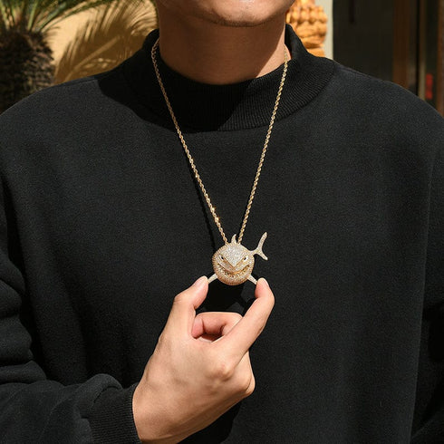 Iced Big Shark Pendant Chain