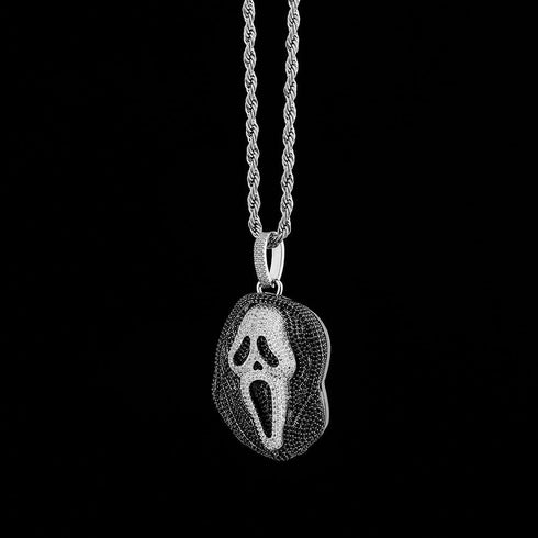 Iced Black Skull Pendant chain