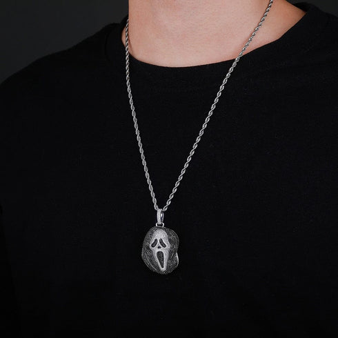 Iced Black Skull Pendant chain