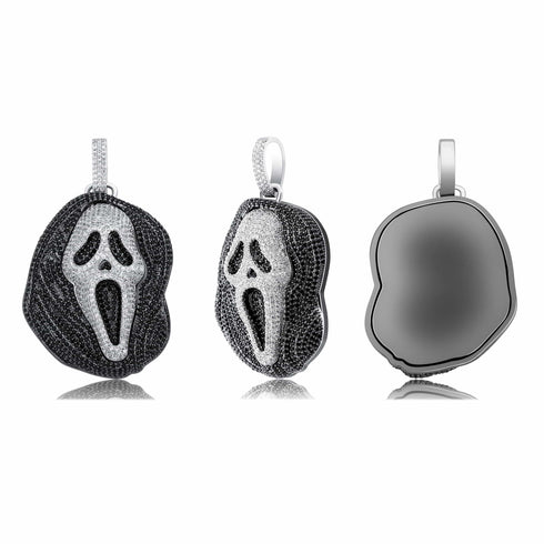 Iced Black Skull Pendant chain