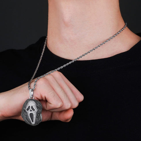 Iced Black Skull Pendant chain