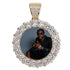 VVS Jewelry Iced Name Engraved Custom Circle Photo Chain