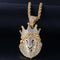 Iced Lion King Pendant Necklace