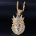 Iced Lion King Pendant Necklace