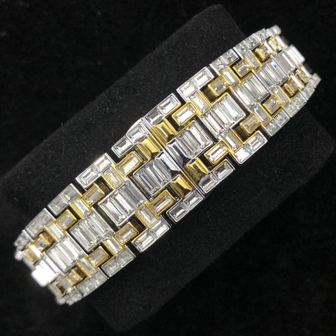 Iced Men's Mechanical Baguette Watch