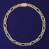 Iced Out 18K Gold Figaro Diamond Cuban Chain