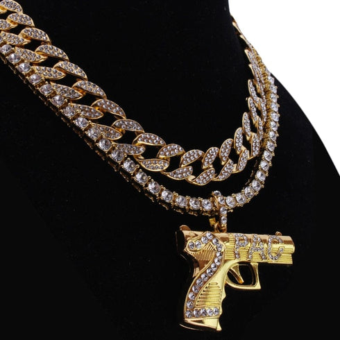 Iced Out 2Pac Cuban + Tennis Chain Bundle