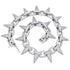 Iced Out Babe Rivet Spike Necklace
