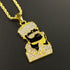 Iced Out Bart Simpson Inspired Gold Necklace