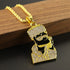 Iced Out Bart Simpson Inspired Gold Necklace
