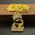 Iced Out Bart Simpson Inspired Gold Necklace