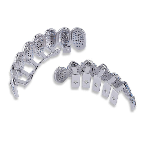 Iced Out Bling Light Blue Vampire Grillz