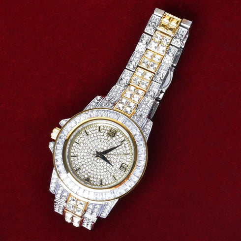 Iced Out Blizzard Baguette Watch