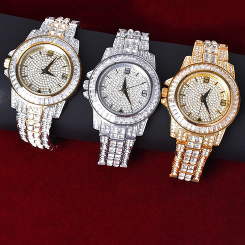 Iced Out Blizzard Baguette Watch