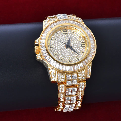 Iced Out Blizzard Baguette Watch