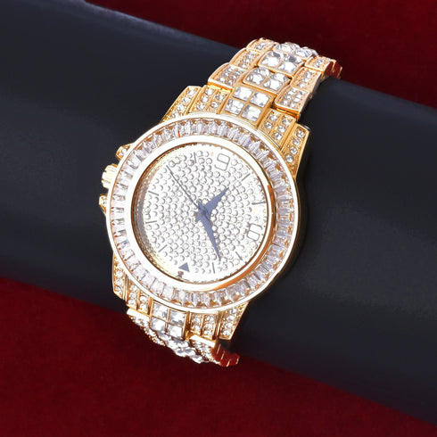 Iced Out Blizzard Baguette Watch