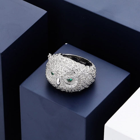 Iced Out Boss Owl Ring