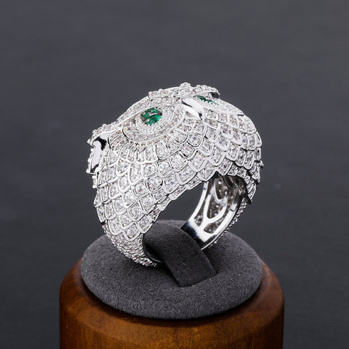 Iced Out Boss Owl Ring