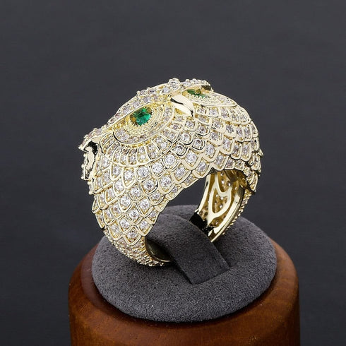 Iced Out Boss Owl Ring