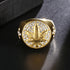 Iced Out Gold MJ Ring