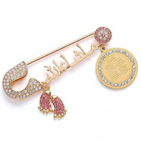 Iced Out Islam Baby Pin Brooch