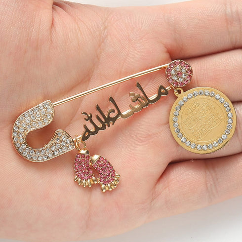 Iced Out Islam Baby Pin Brooch